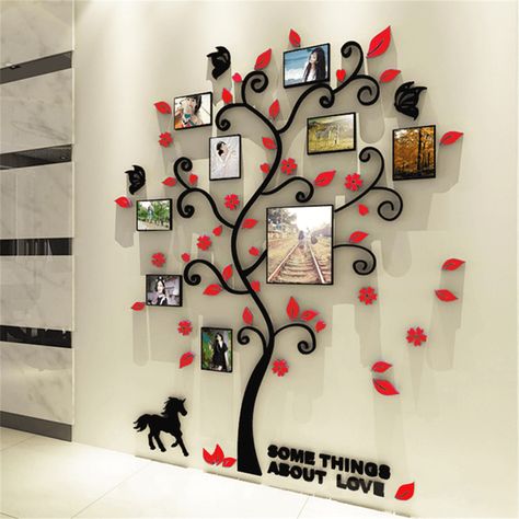 3D Photo Frame Family Tree Wall Sticker Living Room Bedroom Decor – MRSLM Family Tree Wall Sticker, Photo Frame Tree, Family Photo Frame, Western Bedroom Decor, Butterflies Design, Tree Sticker, Butterflies Pattern, Diy Wall Decals, Picture Tree