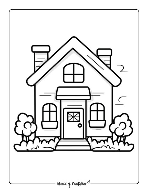 Let your child's creativity bloom with our collection of adorable house coloring pages! Download and print these free coloring pages for endless artistic fun. Coloring Book House, Cute Home Drawing, Color Pictures For Kids Free Printable, House Pictures Drawing, Home Drawing For Kids, House Worksheets For Kids, Home Drawing Simple, House Coloring Pages Free Printable, Simple Colouring Pages