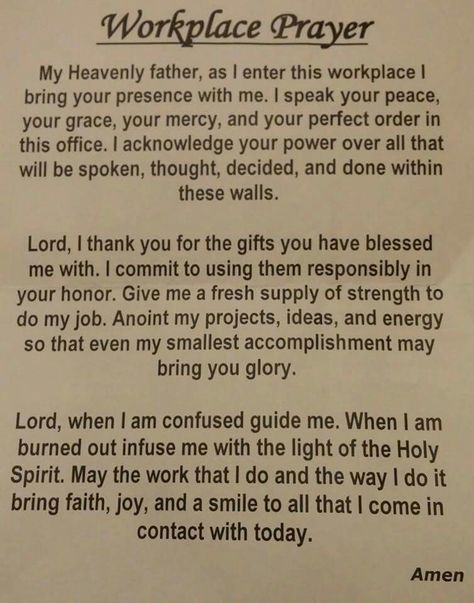 Work prayers Prayers For Coworkers, Prayers Before Work, Protection At Work, Prayers For Healthcare Workers, Prayers For My Co Workers, Prayer Of Protection From Evil, Prayers For Jealousy, Prayer For Removing People, Prayers For Enemies At Work