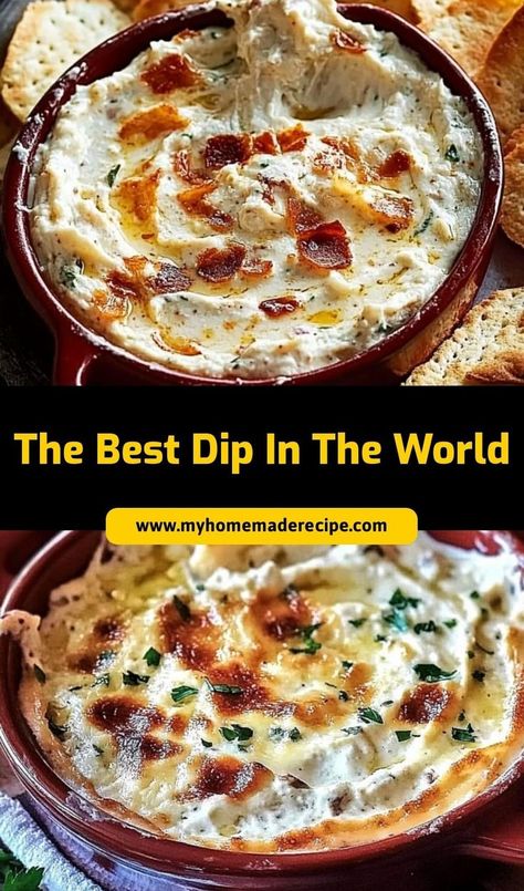 The Best Dip In The World | Creamy and Delicious Party Favorite This creamy and flavorful dip lives up to its name as The Best Dip In The World! Perfect for chips, veggies, or crackers, it’s a must-have for any gathering Best Dip In The World, Best Chip Dip, Warm Dip Recipes, Chip Dip Recipes, Cracker Dip, Best Dip Recipes, Best Dip, Delicious Dips Recipes, Dips Recipes