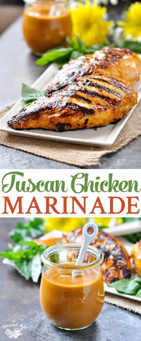 Tuscan Chicken Marinade | Grilled Chicken Recipes | Chicken Breast Recipes | Healthy Dinner Recipes | Dinner Ideas | Easy Dinner Recipes | Marinade Recipe | Marinades for Chicken #theseasonedmom #chicken #Tuscanrecipes #marinade Marinade Grilled Chicken, Marinades For Chicken, Recipes Chicken Breast, Grilled Chicken Marinade, Chicken Marinade Recipes, Dinner Ideas Easy, Chicken Marinade, Tuscan Chicken, Chicken Breast Recipes Healthy