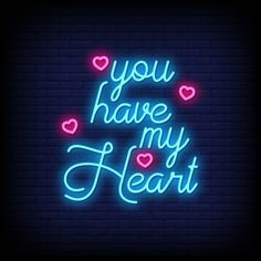 Heart Neon Sign, Heart Neon, Neon Signs Quotes, Neon Quotes, Neon Words, Neon Style, Always In My Heart, Custom Neon Lights, Love Neon Sign