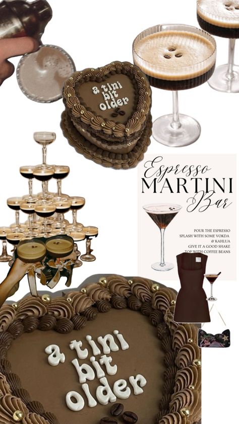 Birthday Martini, Martini Party, 36th Birthday, 32 Birthday, Coffee Party, Birthday Ideas For Her, Birthday Dinner Party, Funny Birthday Cakes, 31st Birthday