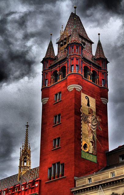 BASEL. SWITZERLAND | Flickr - Photo Sharing! Basil Switzerland, Switzerland Town, Sandstone Building, Erin Morgenstern, Maria Victoria, Red Sandstone, Famous Castles, Basel Switzerland, Night Circus