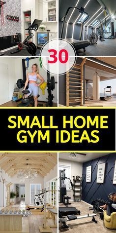 Home Office Workout Room Combo, Exercise Room Ideas, Small Gym Room Ideas, Home Gym Decor Ideas, Home Gyms Ideas Garage, Small Workout Room, Small Home Gym Design, Garage Gym Design, Basement Workout Room