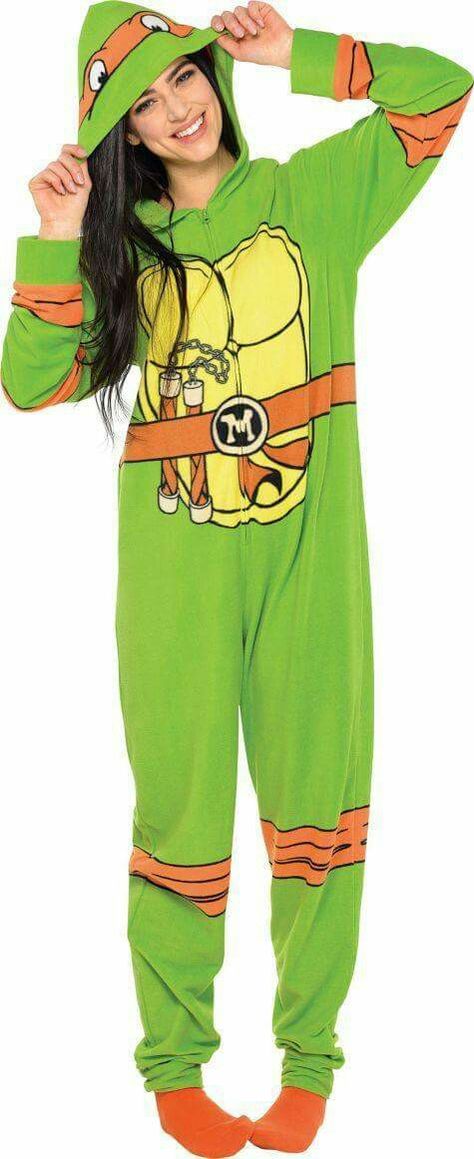 Party City Costumes, Green Ninja, Teenage Mutant Ninja Turtle, Onesie Pajamas, One Piece Pajamas, Fleece Pajamas, Cute Pajamas, Ninja Turtle, Pajama Party