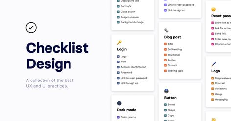 Checklist Design is a curated list of checklists ranging from website pages, to UI components, all the way to branding assets. Project Template Design, Website Components, Checklist Design, Checklist App, Branding Assets, Blog Post Checklist, Ui Design Principles, List Website, Tool Logo