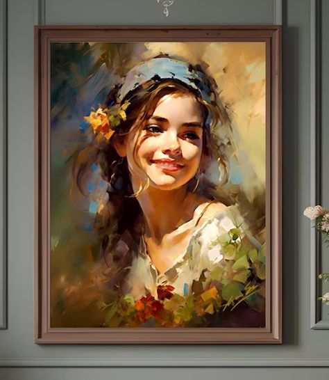 Art For Print, Potrait Painting, Acrylic Portrait Painting, Pencil Portrait Drawing, Gorgeous Lady, Oil Painting Nature, Girl Painting, Portraiture Painting, Art Photography Portrait