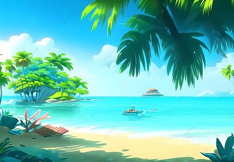 Anime Beach, Game Background, Hero Girl, Beach Wallpaper, Summer Feeling, Wallpaper Pc, Background For Photography, Tahiti, Pikachu