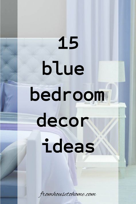 15 blue bedroom decor ideas Teal Bedrooms, Blue Bedroom Ideas For Couples, Blue Bedroom Decor Ideas, Blue Bedroom Paint, Black Walls Bedroom, Relaxing Room, White Bedrooms, Blue Bedroom Walls, House To Home