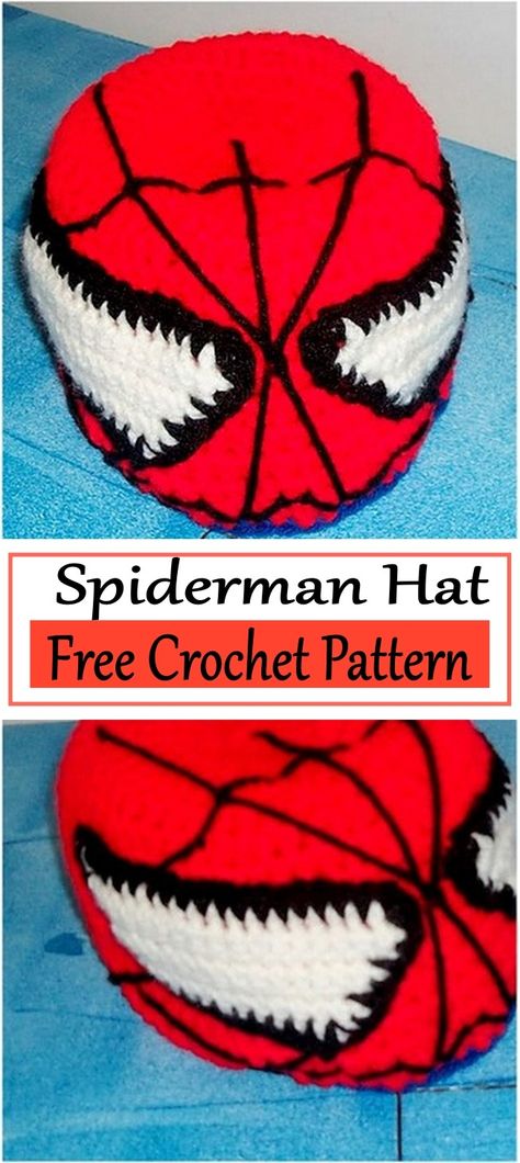 Crochet Spider Man Patterns Spider Man Crochet Hat Pattern, Free Crochet Pattern For Spiderman Hat, Crochet Spiderman Hat Free Pattern, Crochet Spiderman Beanie Free Pattern, Spiderman Hat Crochet Pattern Free, Crochet Spider Man Beanie, Spider Man Crochet Hat, Spiderman Crochet Pattern Free, Crochet Spiderman Hat