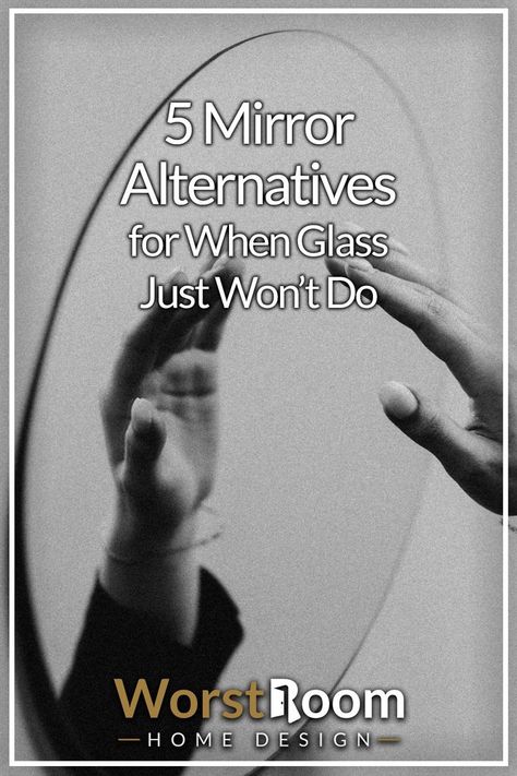 mirror alternatives No Glass Mirror, Mirror Alternative, Unbreakable Mirror, Small Space Hacks, Bathroom Makeup, Mirror Nails, Glass Mirrors, Diy Mirror, Hanging Mirror