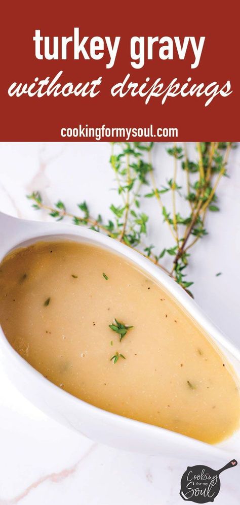 Turkey Gravy without Drippings! You can make turkey gravy without drippings for your next Thanksgiving dinner. It's super easy and make-ahead friendly. The best gravy with no drippings! Best Turkey Gravy Recipe, Easy Turkey Gravy Recipe, Easy Turkey Gravy, Easy Homemade Gravy, Turkey Gravy Recipe Easy, Best Turkey Gravy, Turkey Gravy Easy, Sup Ikan, Homemade Gravy Recipe