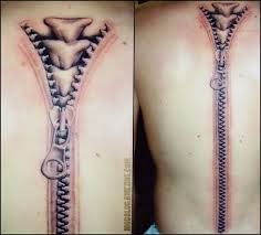 zipper back Zipper Tattoo, Brand New Tattoos, Anatomy Tattoo, Tattoo Over Scar, Tattoo Son, Tattoos To Cover Scars, Scar Tattoo, Bone Tattoos, Omerta Tattoo