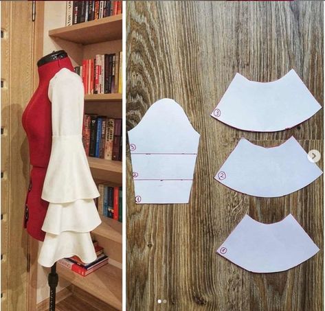 Learn to make a statement sleeve sewing pattern! Bell Sleeve Pattern, Projek Menjahit, Sewing Sleeves, Costura Diy, Sleeves Designs For Dresses, Blouse Pattern Sewing, Sewing Design, Diy Sewing Clothes, Pattern Tutorial