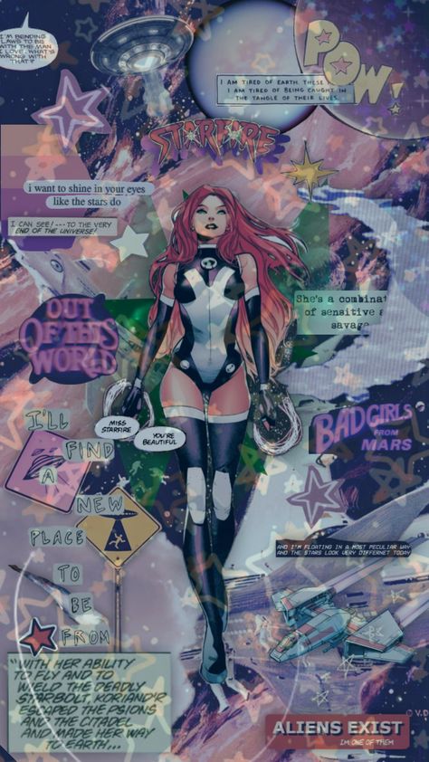 Starfire 🪐☄️ #starfire #aesthetic #wallpaper #dccomics #quotes #summer #purple Starfire Wallpaper, Starfire X Nightwing, Starfire Aesthetic, Kory Anders, Pic Background, Starfire Dc, Women Wallpaper, Dc Collection, Titans Fanart