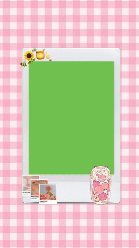 Luv Bot Wallpaper, Overlays Green Screen, Polaroid Frame Aesthetic, Digital Polaroid, Random Template, Cute Polaroid, Aesthetic Overlay, Template Sticker, Aesthetic Frame