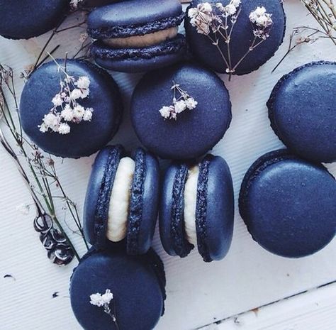 Blue Macaroons, Macaroons, Navy, Flowers, On Instagram, Blue, White, Instagram