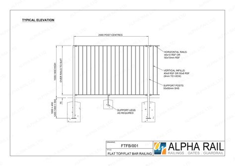 Flat Bar Infill Technical Drawings | Alpha Rail Flat Bar Railing, Bar Railing, Support Post, Car Parks, Bar Rail, Stainless Steel Railing, Metal Railings, Steel Railing, Technical Drawings