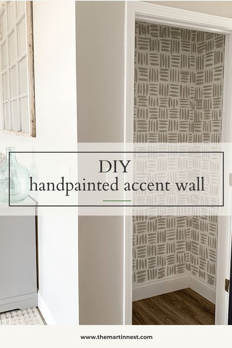 Diy Pantry Shelves, Pantry Closet Design, Small Pantry Organization, Corner Pantry, Diy Accent Wall, Diy Wand, Diy Pantry, Hand Painted Wallpaper, Floating Shelves Diy