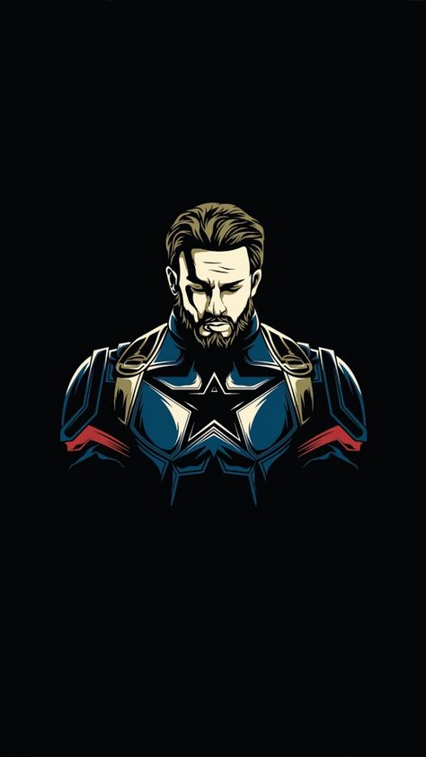 Captain America, Black Background, Red, White, Black