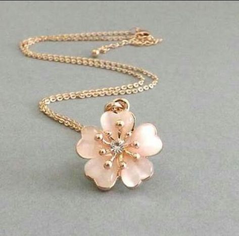 Sakura necklace Pink Cherry Blossom Wedding, Sakura Necklace, Cherry Blossom Necklace, Cherry Blossom Wedding, Pink Cherry Blossom, Bride Necklace, Picture Pendant, Key Pendant Necklace, Vintage Choker