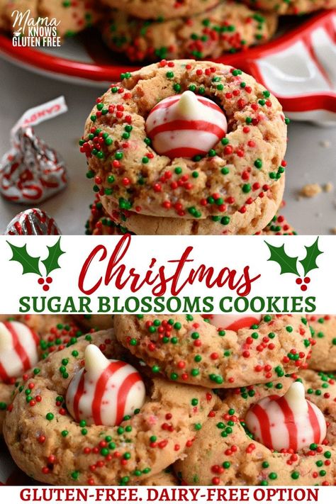 Sugar Blossom Cookies, Gluten Free Christmas Baking, Gluten Free Christmas Treats, Dairy Free Christmas Cookies, Gluten Free Christmas Desserts, Gluten Free Christmas Recipes, Gluten Free Holiday Cookies, Gluten Free Holiday Recipes, Gluten Free Christmas Cookies