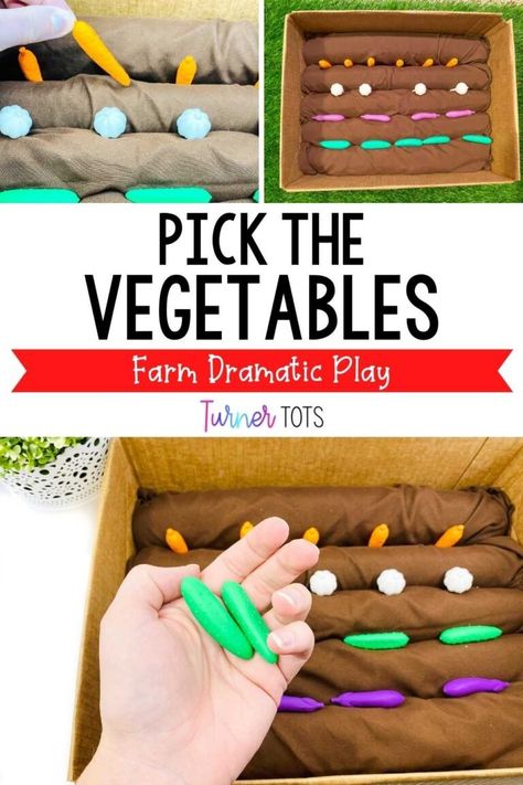 Looking to add a pretend garden to your preschool dramatic play center? Your preschoolers will love this addition to your dramatic play farm theme. This easy DIY garden is perfect for your toddlers to pretend to plant and pick vegetables all day long. Click to see how to set up this dramatic play printable garden for your farm or garden dramatic play center. Garden Dramatic Play, Farm Preschool Theme, Farm Dramatic Play, Dramatic Play Ideas, Farm Lessons, Dramatic Play Center, Dramatic Play Printables, Farm Theme Preschool, Play Farm