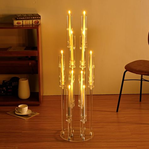 10 Arm Acrylic Candle Holder Wedding Decoration Candelabra Tables Centerpieces 
 #wedding #weddingideas #weddingplanning #weddingdecor #weddingcenterpieces #weddingdecorations #candleholder #candelabra #candlesticks #candlestickholders #tablecentrepiece #tablecentrepiece #tabledecor #tabledesign #candleholder #acryliccandleholder Tall Candle Holders Decor, Floor Candle Holders Tall, Acrylic Candle Holder, Candelabra Centerpieces, Tables Centerpieces, Wedding Party Room, Candelabra Wedding Centerpieces, Floor Candelabra, Party Room Decor