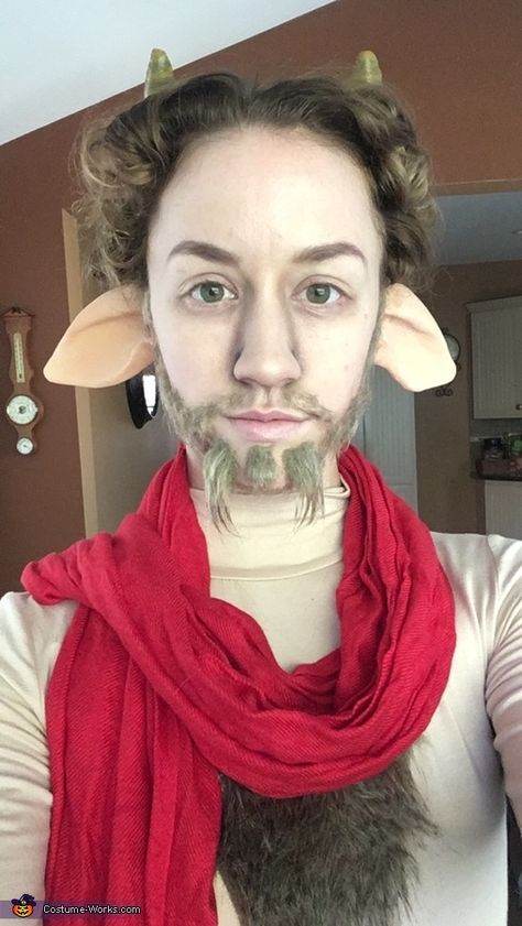 Mr Tumnus Costume, Narnia Cosplay, Narnia Characters Costumes, Mr Beaver Narnia Costume, Beaver Makeup Narnia, Mr Tumnus Narnia, Narnia Mr Tumnus Art, Mr Tumnus, Narnia Costumes