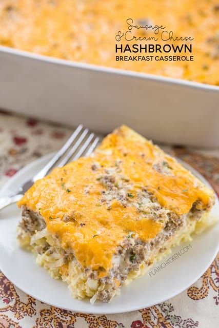 Sausage And Creamy Hashbrown Casserole, Cracked Out Breakfast Casserole, Creamy Breakfast Casserole, Sausage And Hashbrowns, Sausage Hashbrown Breakfast Casserole, Breakfast Lasagna, Hashbrown Breakfast, Sausage Cream Cheese, Cream Cheese Breakfast