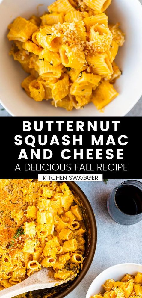 Mac and cheese is a classic dish that everyone loves, but it's usually not the healthiest option. This recipe for butternut squash mac and cheese uses pureed butternut squash to add flavor and nutrition, while still keeping the creamy texture we all love. It's perfect for fall or the holiday season! Butternut Squash Mac And Cheese Recipe, Recipe For Butternut Squash, Squash Mac And Cheese, Butternut Recipes, Butternut Squash Mac, Butternut Squash Mac And Cheese, Creamy Butternut Squash, Butternut Squash Puree, Favorite Pasta Recipes