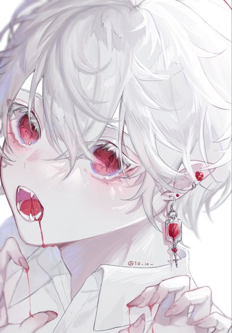 Vampire Boy, Vampire Art, Japon Illustration, Dark Anime Guys, Cool Anime Guys, Anime Child, 영감을 주는 캐릭터, Red Eyes