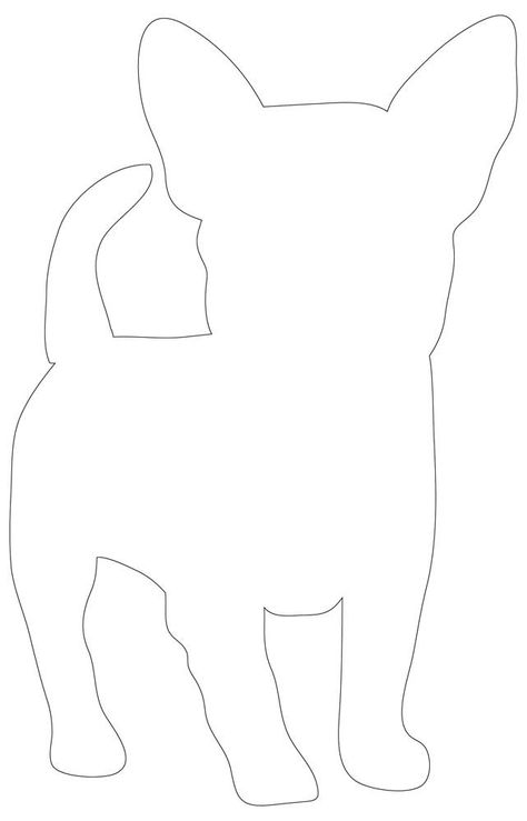 Dog Template Printable Free Pattern, Outline Of Dog, Dog Outline Drawing, Dog Template, Dog Stencil, Art Outline, Dog Silhouettes, Free Applique Patterns, Dog Outline