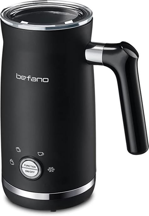 Befano Milk Frother and Steamer, 4 in 1 Automatic Milk Foam for Hot and Cold Milk, Hot Chocolate, Latte and Cappuccino, Portable 10.1oz Milk Warmer Milk Warmer, Hot Chocolate Milk, Chocolate Cappuccino, Coffee Reading, Electric Milk Frother, Milk Foam, Frothing Milk, Drink Mixer, Coffee Enthusiast