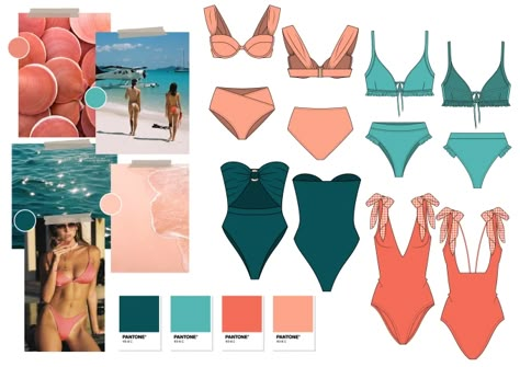 Pantone Colours, Fashion Portfolio Layout, Fashion Trend Board, Fashion Design Books, Technical Drawings, Fashion Design Collection, Swimsuit Collection, Design Hoodie, Fashion Design Portfolio