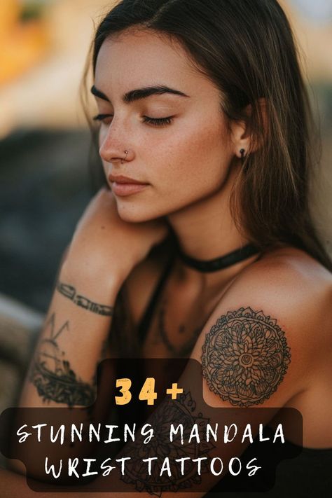 Discover the intricate beauty of 34 mandala wrist tattoos that blend artistry with personal expression. 🌸 These designs offer a variety of patterns and meanings, perfect for creating a unique piece of body art. Curious to see how a mandala can enhance your wrist? Click to explore all the stunning ideas! #MandalaTattoos #WristArt #TattooInspiration #IntricateDesigns #BodyArt #PersonalExpression #TattooIdeas Mandala Tattoo Meaning, Mandala Tattoo Ideas, Mandala Wrist Tattoo, Wrist Tattoo Designs, Meaningful Art, Wrist Tattoo, Tattoo Meaning, Mandala Tattoo, Wrist Tattoos