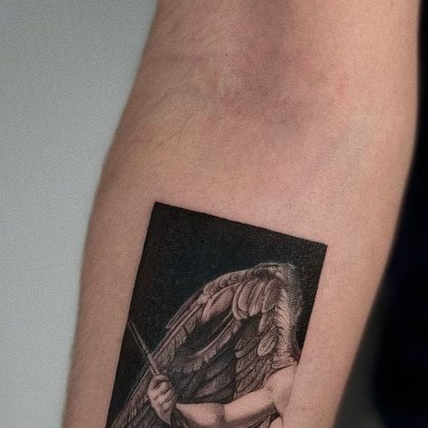 Ash Aurich on Instagram: "Caravaggio’s ‘Amor Vincit Omnia’" Caravaggio Tattoo, Caravaggio, Tatting, Ash, Tattoos, On Instagram, Instagram