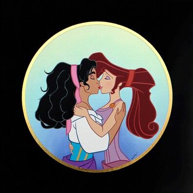 Esméralda & Megara (LGBT by Rodolfo_Loaiza @Flickr) #TheHunchbackOfNotreDame #Hercules Tara Duncan, Disney Ships, Harry Potter Disney, Dark Disney, Love Oil, Twisted Disney, Lesbian Art, Mini Mouse, Love Is Love