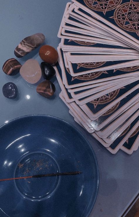 #wicca #incense #magic #witchcraft #spells #tarots #tarot Blue Tarot Cards Aesthetic, Hippie Witch Aesthetic, Witch Core, Modern Magic, Where I Live, Divination Tools, Tarot Card Decks, Season Of The Witch, Witch Aesthetic