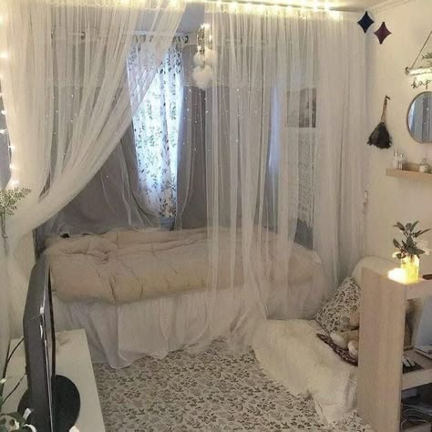 Hiasan Bilik Tidur, Redecorate Bedroom, Cozy Room Decor, Room Design Bedroom, Dream Room Inspiration, Room Makeover Bedroom, Room Makeover Inspiration, Small Room Bedroom, Cute Room Decor