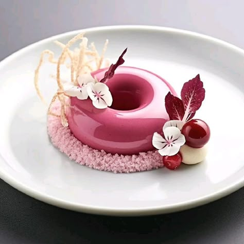 Elegant Desserts Beautiful, Entremet Cake Design, Gourmet Desserts Presentation, Entremet Recipe, Fine Dining Desserts, Gourmet Food Plating, Plated Dessert, Dessert Presentation, Love Power