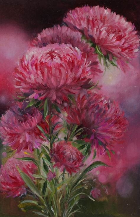 Impressionism Flowers, Mood Painting, Chrysanthemum Painting, Doodle Paint, Abstract Expressionism Art, Oil Painting Flowers, Aesthetic Painting, Painting Art Projects, Old Art