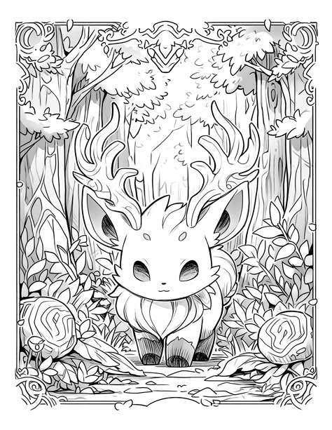 Mythical Creatures, Coloring Page, Coloring Pages, Pokemon, Flowers, Colouring Pages, Pokémon