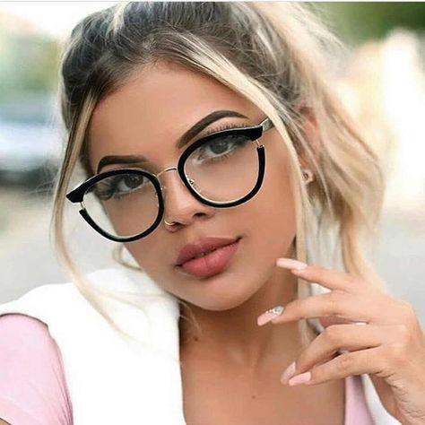 High Quality Transparent Women Cat Eye Eyeglasses Frame Women Men Optical Glasse Frame Computer Blue Light Blocking Glasses|Women's Eyewear Frames| - AliExpress Cat Glasses Frames, Vintage Cat Eye Glasses, Cat Eye Glasses Frames, Cat Glasses, Cat Reading, Optical Eyewear, Diamond Face, Eye Glasses Frames, Fashion Eye Glasses