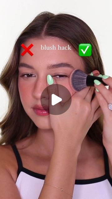 Deborah Ruiz on Instagram: "blush is ruining your makeup ❌ try this blush hack 💗✨
would you try this? 

#blushhack #makeupforbeginners #makeuptipsandtricks #blushpink #makeuphacks"