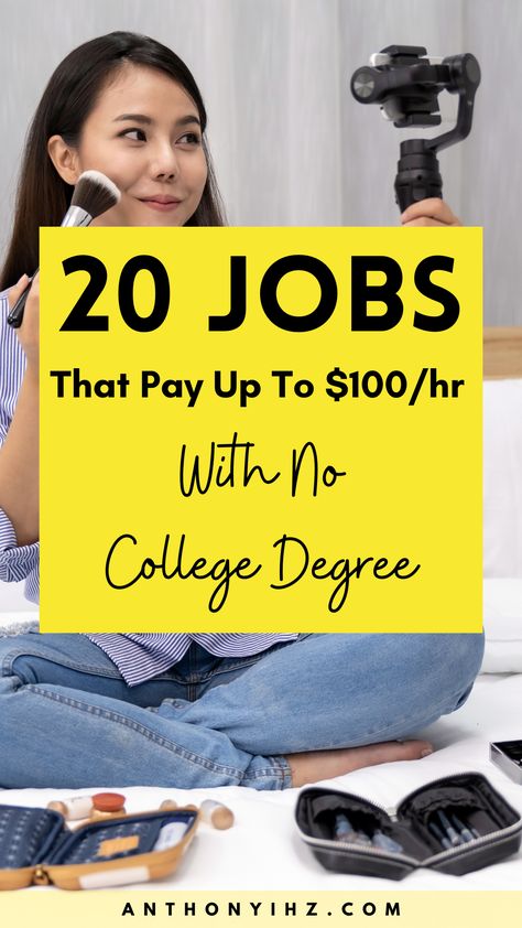 20 Jobs That Pay Up To $100/hr Jobs For Women No Degree, High Paying Online Jobs, High Paying Remote Jobs, Etsy Dropshipping, Online Job Ideas, Job Hacks, Typing Jobs From Home, Online Jobs For Moms, Typing Jobs