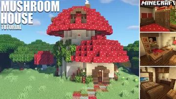 How To Build A Mushroom House Minecraft, Mushroom House In Minecraft, Minecraft Mushroom Village, Minecraft Mushroom House, Fairytale Mushroom, Minecraft Mushroom, Case Minecraft, Cottagecore Minecraft, House In Minecraft