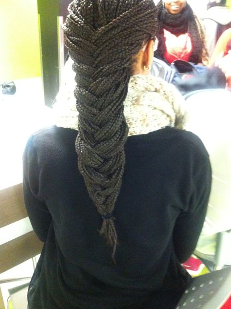 Fish tail box braids Hairstyle With Box Braids, Adult Hairstyles, Box Braids Updo, Knotless Braid, Box Braid Hair, Halo Braid, Mermaid Braid, Tree Braids, Blonde Box Braids