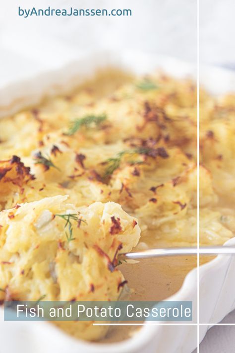 Potato Casserole Healthy, Cod Casserole, Fish Casserole Recipes, Casserole With Potatoes, Fish Casserole, Casserole Healthy, Creamy White Wine Sauce, Onion Casserole, Cod Fish Recipes